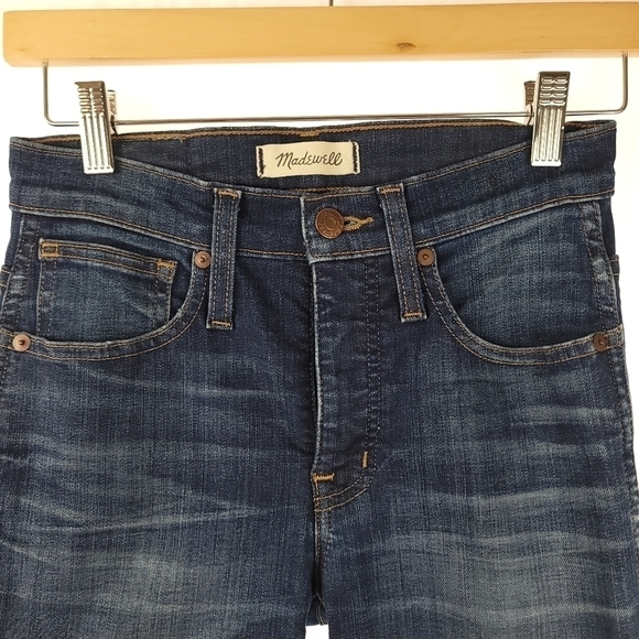 Madewell Slim Straight High Waist Blue Jean Sz 24 - Picture 5 of 10